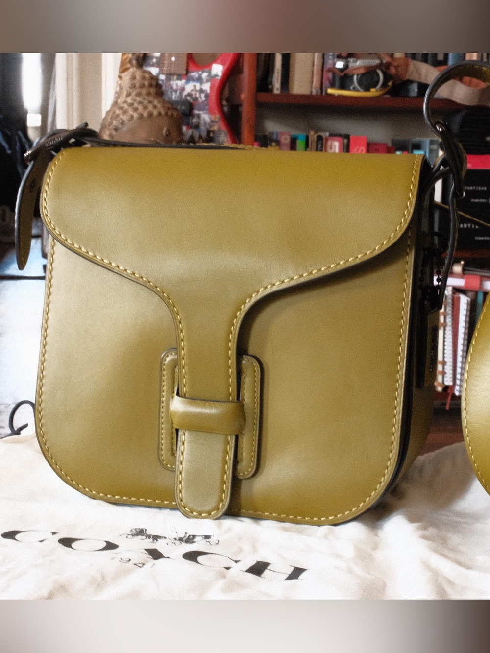 Coach Olive Green Archive Courier 1941 Crossbody Saddle Bag - Women